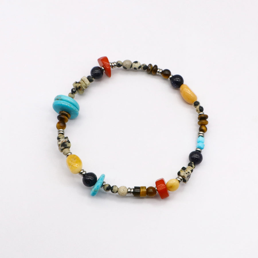 Elastic Natural Stone Bead Bracelet [B183]