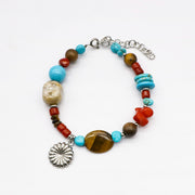 Natural Stone Zang Nationality Style Exaggerated Bracelet [B194]