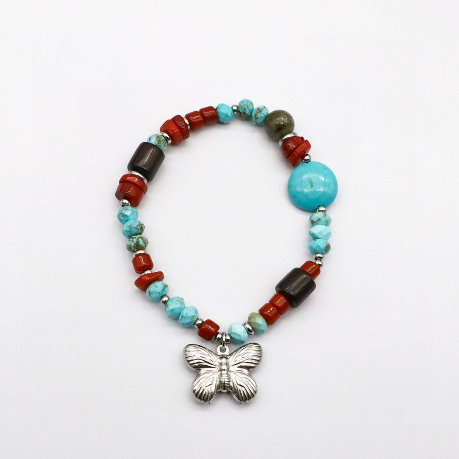 Natural Stone Zang Nationality Style Exaggerated Bracelet [B194]