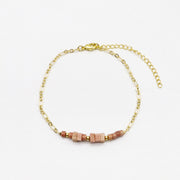Delicate Rhodonite Stone Bracelet  [B210]