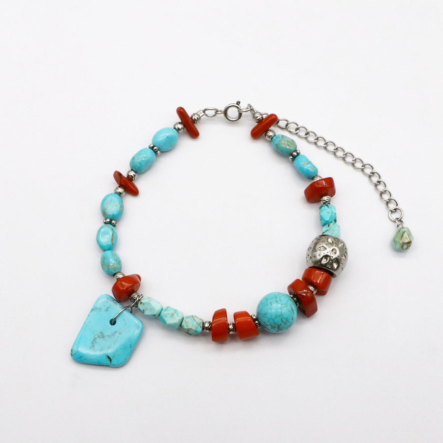 Natural Stone Zang Nationality Style Bracelet [B197]
