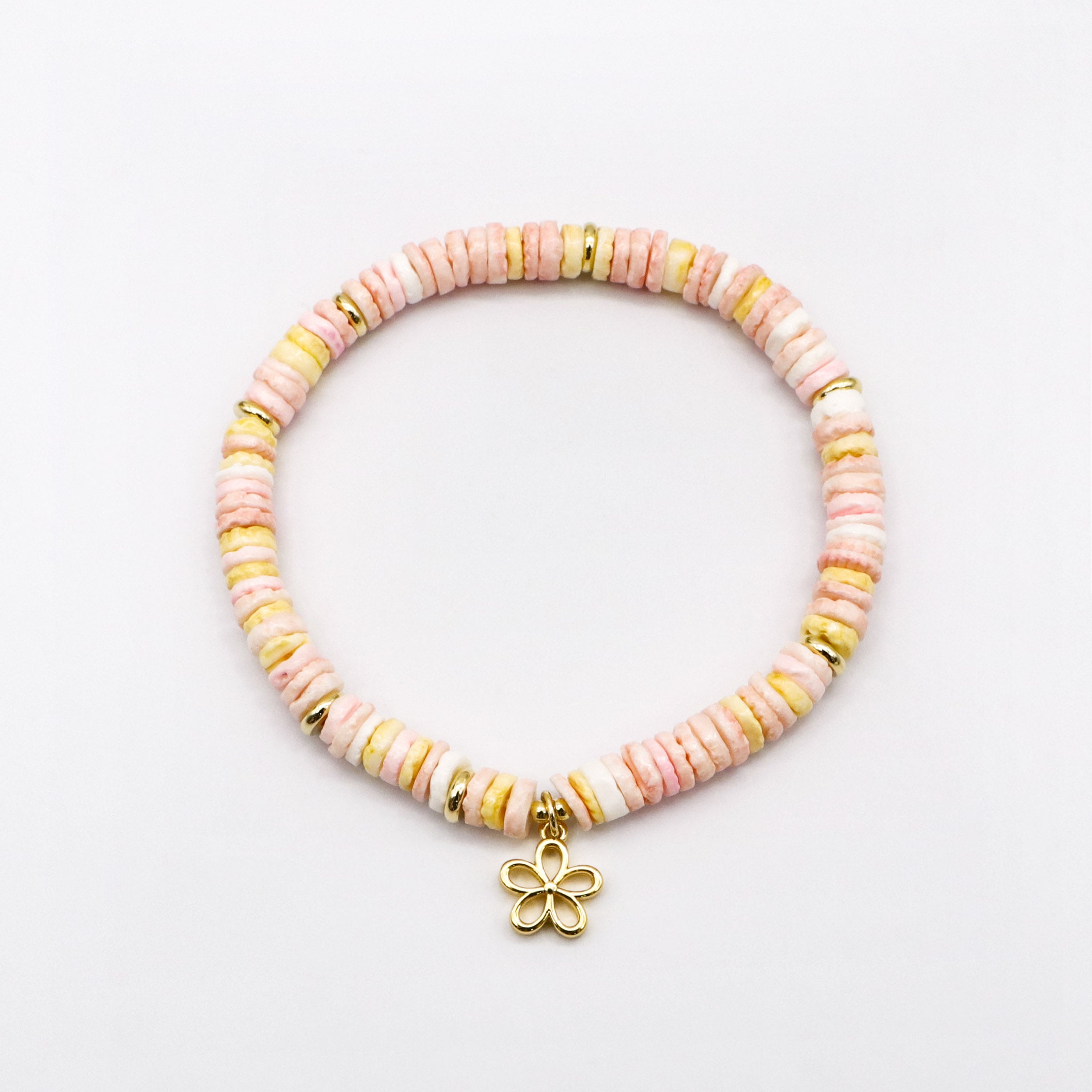 Elegant Pastel Pink Beaded Bracelet  [B202]