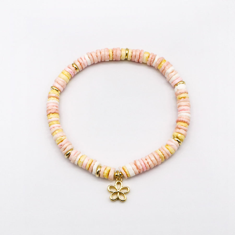 Elegant Pastel Pink Beaded Bracelet  [B202]