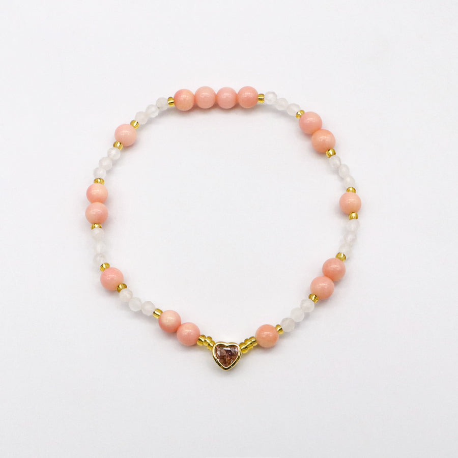 Minimalist Pink Beaded Bracelet  [B201]