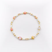 Elegant Pastel Pink Beaded Bracelet  [B202]