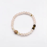 Delicate Pink Rose Quartz Bead Bracelet [B204]