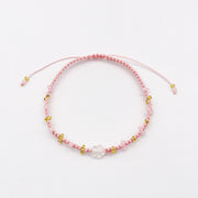 Delicate Pink Rose Quartz Bead Bracelet [B204]