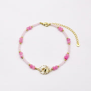 Handmade Dainty Pink Stone Bracelet  [B208]