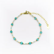 Minimalist Turquoise and Hematite Bracelet  [B215]