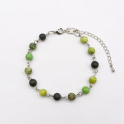 Trendy Fresh Forest Green Stone Bracelet [B224]