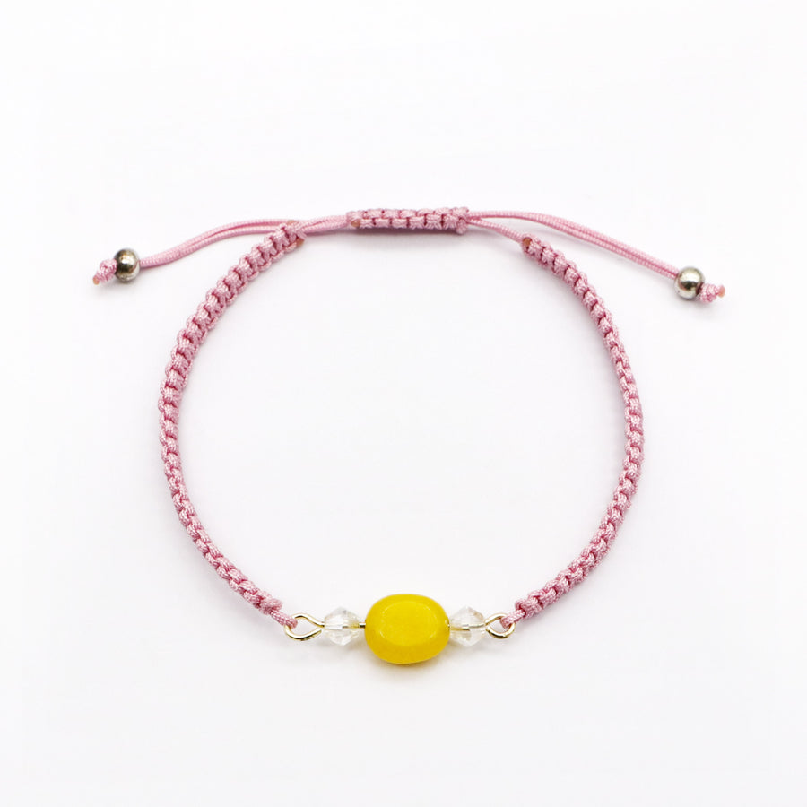 Beach Vacation Pink Shell and Pastel Crystal Bracelet [B226]