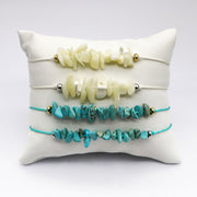 Turquoise and Lapis Labradorite Chips Bracelet [B228]