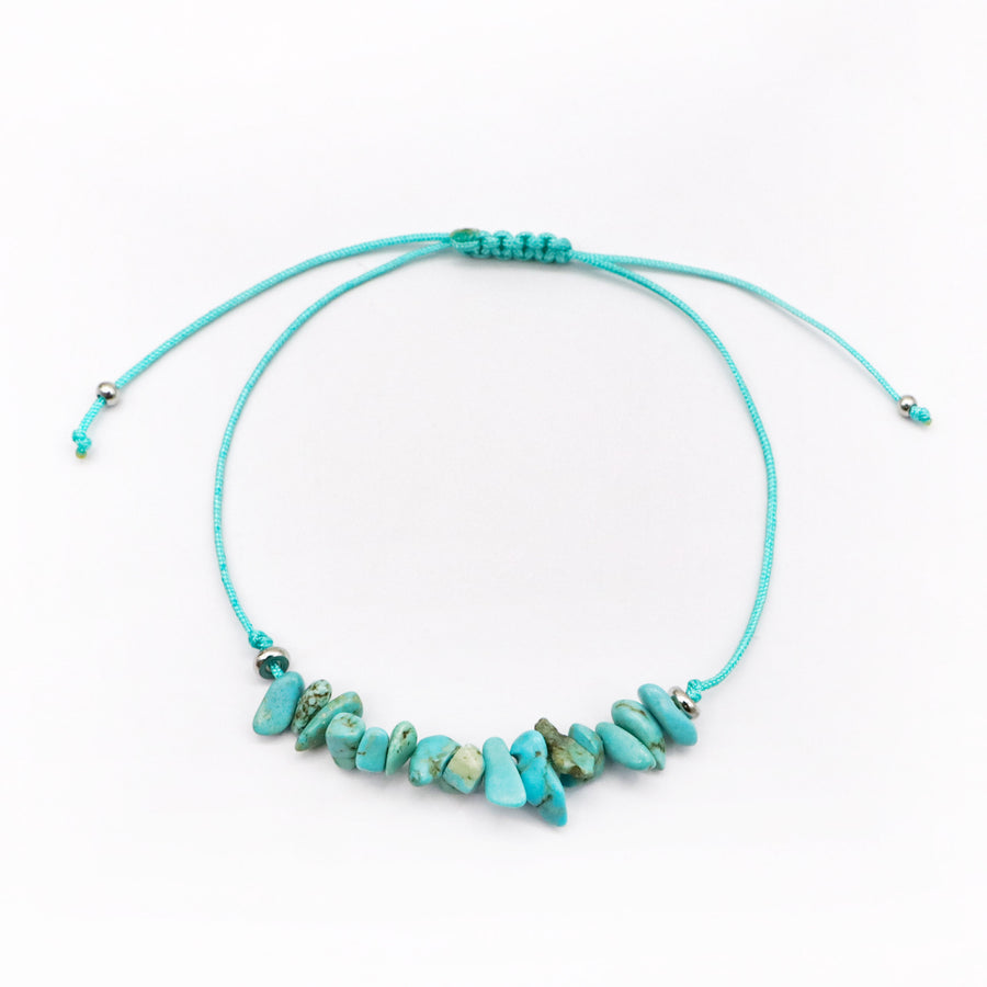 Turquoise and Lapis Labradorite Chips Bracelet [B228]
