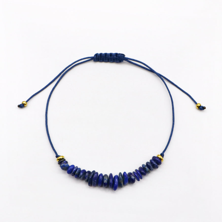 Turquoise and Lapis Labradorite Chips Bracelet [B228]
