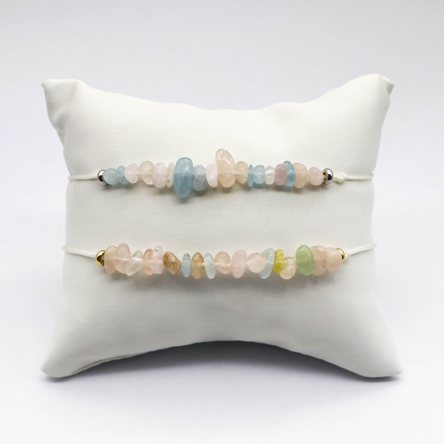Turquoise and Lapis Labradorite Chips Bracelet [B228]