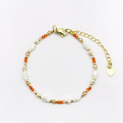 Handmade Dainty Warm Tone Mixed Crystal Bracelet [B223]