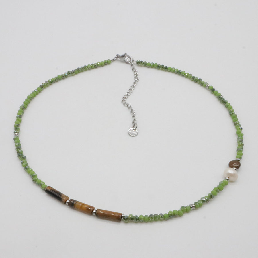 Nice Simple Natural Stone Beads Necklace