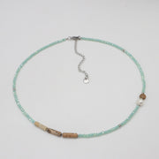 Nice Simple Natural Stone Beads Necklace