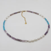 Nice Simple Style of Natural Stone Beads Pearl Necklace