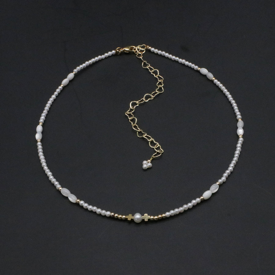 Nice Simple Style of 3mm Small Natural Stone beads Necklace