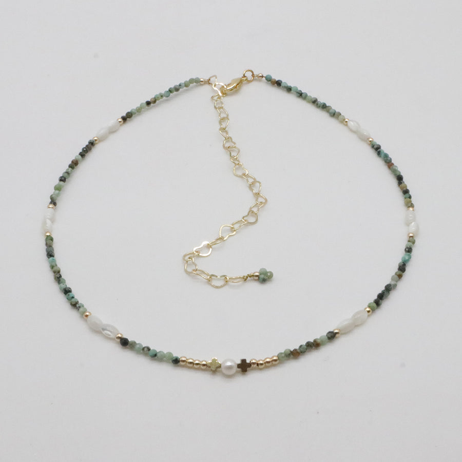 Nice Simple Style of 3mm Small Natural Stone beads Necklace