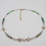 Nice Autumn Winter Season Gemstone Beads Necklace