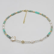 Nice Baluoke Fresh Water Pearl With Imperial Stone Choker