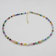 Nice Colourful China Jade Beads Necklace