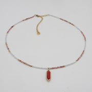 Nice Small Natural Stone Beads Necklace