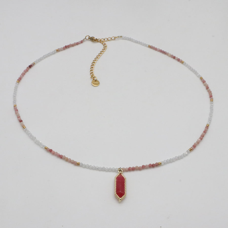 Nice Small Natural Stone Beads Necklace