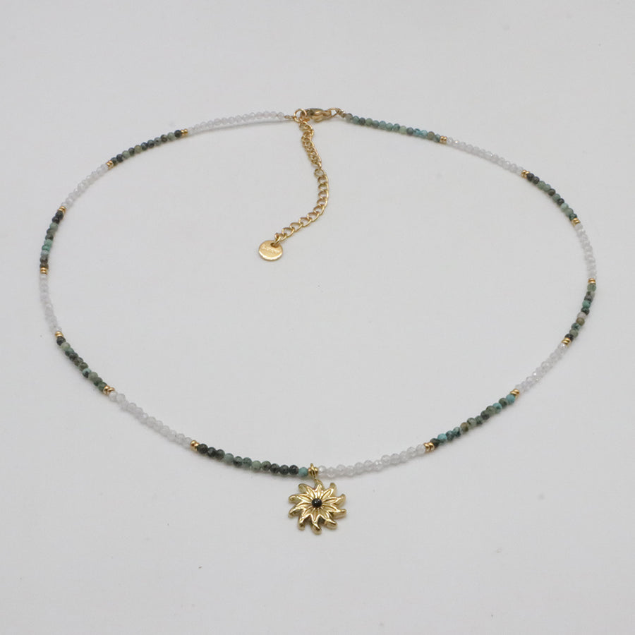 Nice Small Natural Stone Beads Necklace