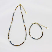 Nice 3mm Faceted Abacus Beads Necklace & Bracelet Set