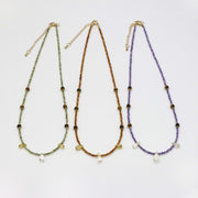 2mm Faceted Zircon Classic Style Necklace