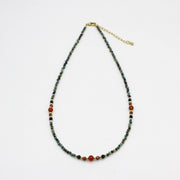 Retro Style 2mm Faceted Turquoise Necklace