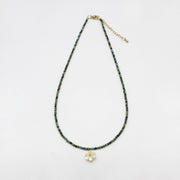 Simple Style 2mm Turquoise Flower Necklace