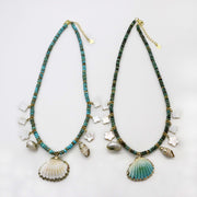 Bohemia Ethnic Style 2X4mm Turquoise Necklace