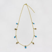 Elegant Style 2mm Faceted Turquoise Necklace