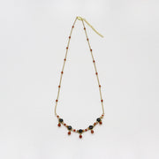 Simple Style 2mm Red Agate Necklace