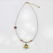 Elegant Style 2.5x4mm White Jade Necklace