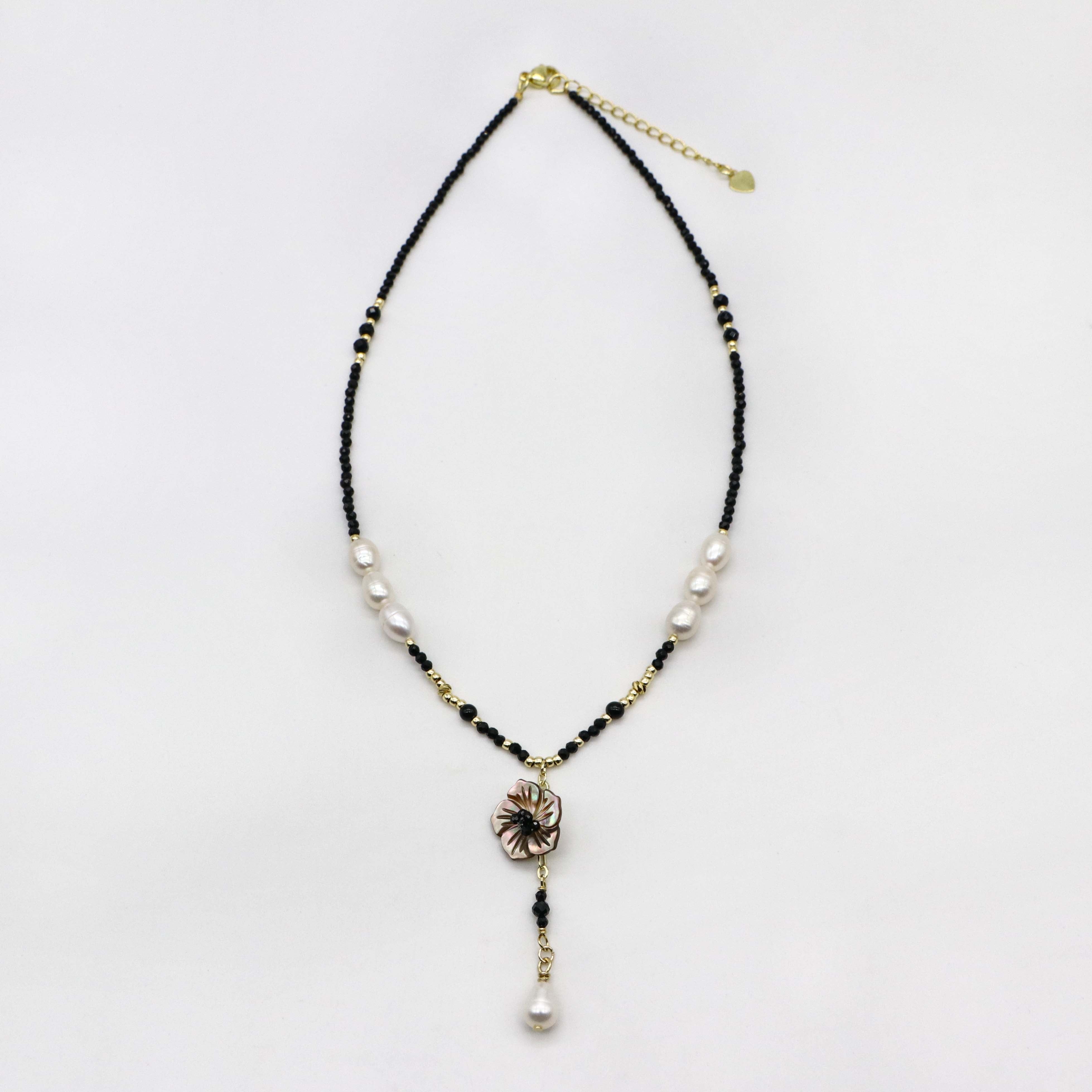 Elegant Style 2mm Black Spinel Luxury Necklace