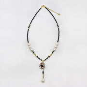 Elegant Style 2mm Black Spinel Luxury Necklace