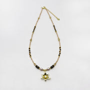 Retro Style 2mm Champagne Gold Zircon Necklace