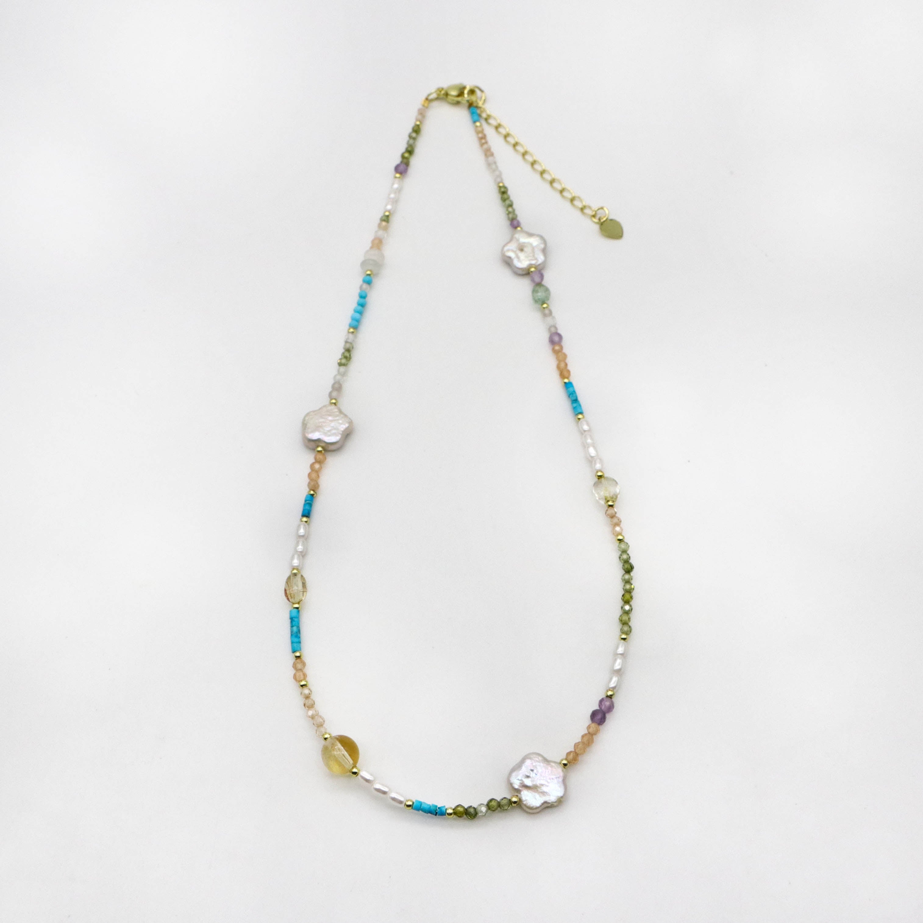 10 mm Flower-shaped Pearls Sweet Style Necklace