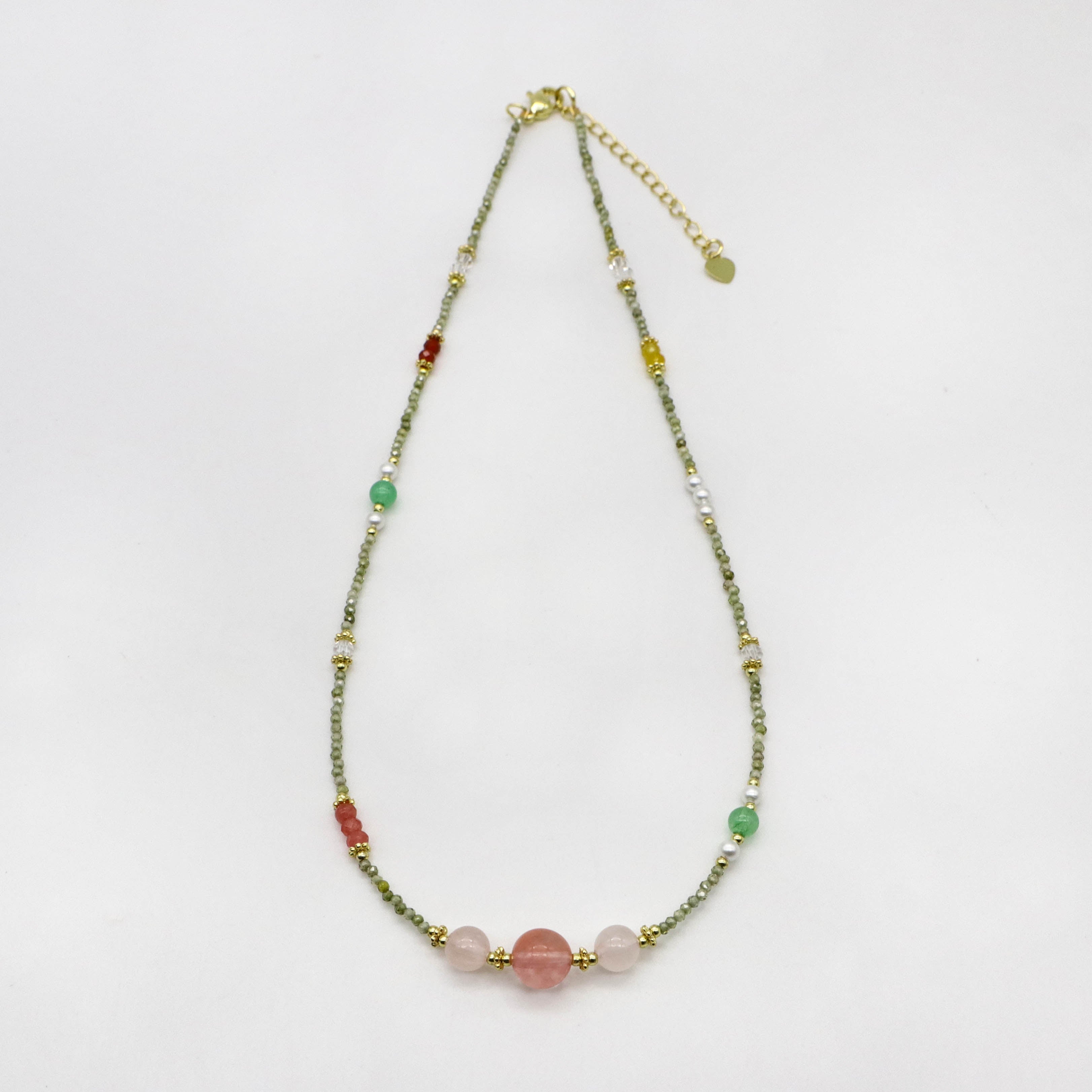 Bling Bling 6.5mm Rose Quartz Necklace