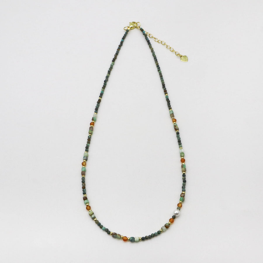 Retro Style 2mm Turquoise Necklace