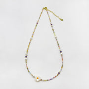 Fantastic Style 2mm Faceted Colorful Zircon Refreshing Necklace