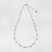Luxurious Style 3-4mm Mop Pearl Hand Knitting Necklace