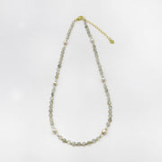 Smiple Style 4mm Double Turtle Face Labradorite Necklace