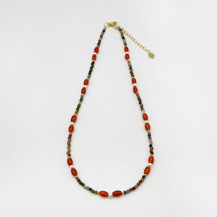 Luxurious Style 2 mm Faceted Tourmaline Necklace
