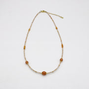 Classic Style 8mm Sun Stone Necklace